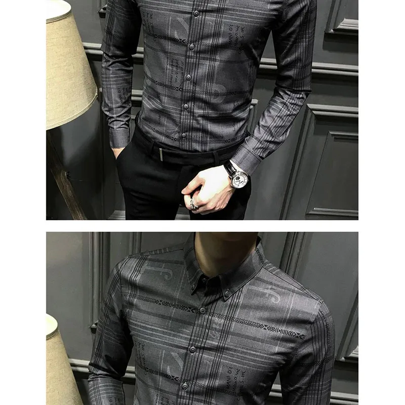 Blusa de manga larga con cuello en pico para Hombre, Tops ajustados de estilo coreano Harajuku, Ropa que combina con todo, moda KPOP de otoño