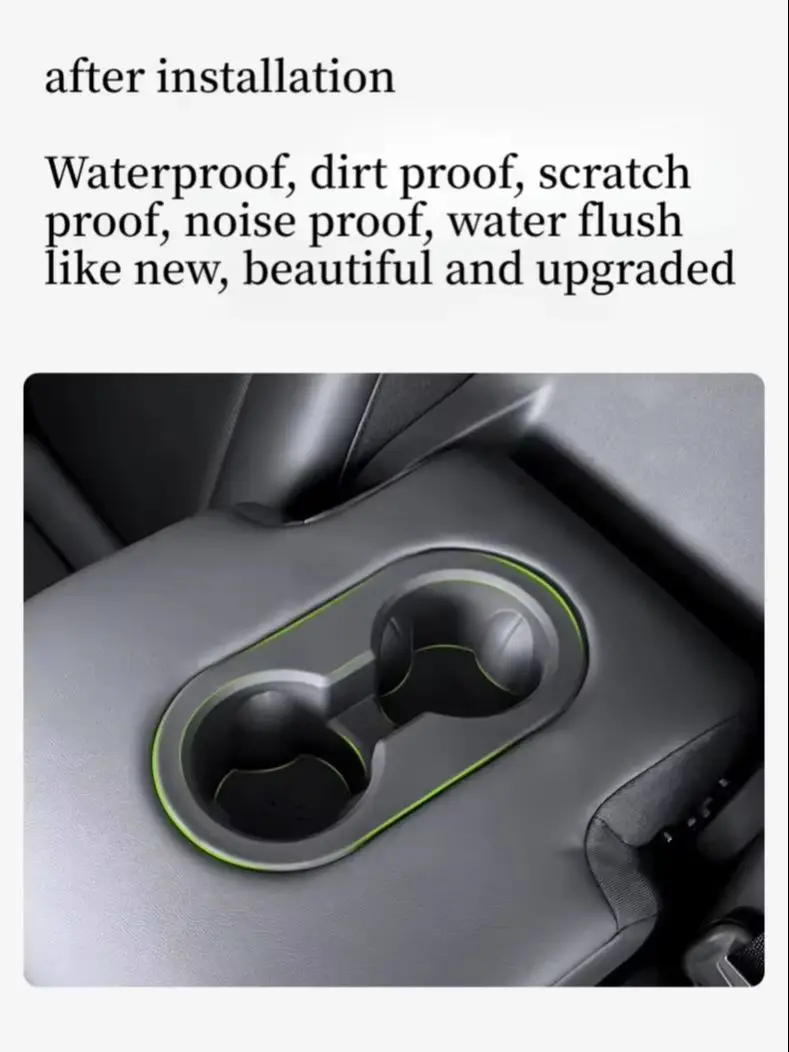 Geeignet für Tesla Model Y Juniper Modelljahr 2026 Hinterer Armlehnen-Getränkehalter Auto-Zubehör – Detail 4