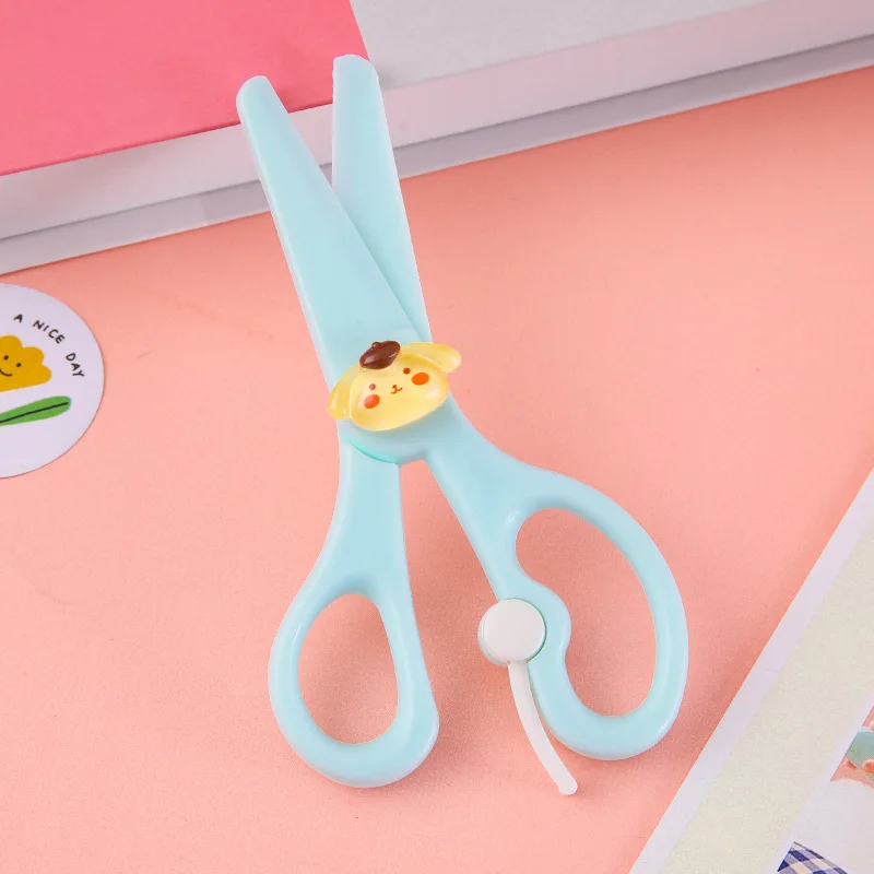 

Cartoon Animal Safety Round Head Plastic Mini Scissors Kids Paper Cutting Tool Student Creative Stationery School Office Supply