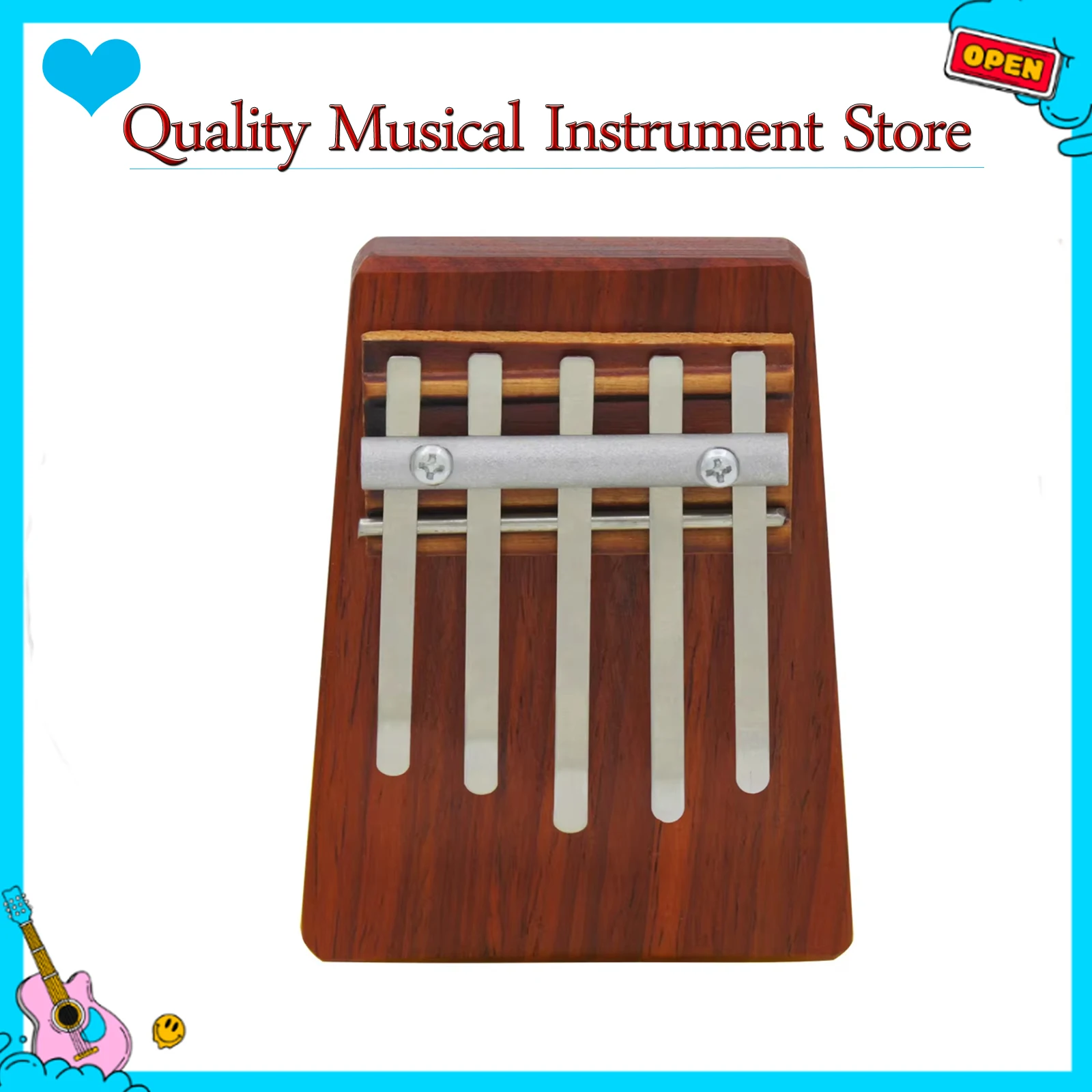 5-toons duimpiano Acaciemateriaal Kinderen Muziek Cadeau Verlichting Educatieve ontwikkeling Intelligentie Toetsenborden Instrument