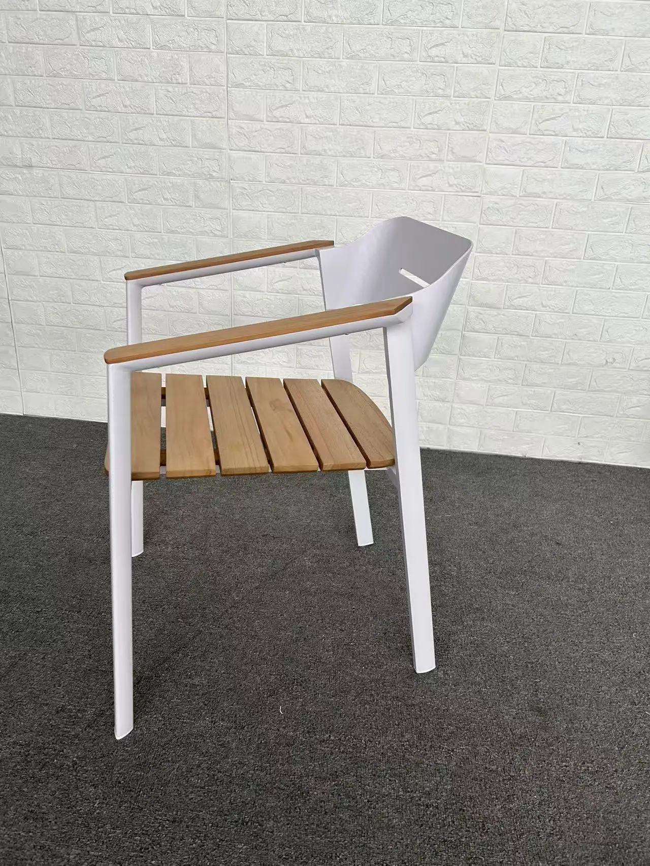 Deluxe Teak Aluminum Garden Villa Project Outdoor Furniture Chair