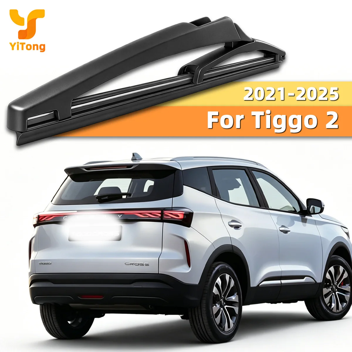 Yitong Suitable For Chery Tiggo 2 2021-2025 Car Tailgate Rear Windshield Wiper Replacement Rear Window Silent Wiper Blade 1PC