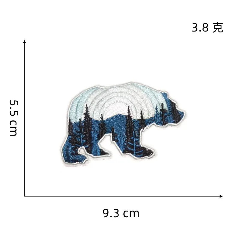 Clothing Ironing Patch Outdoor Bear Landscape Camping Tent equipment Accessories DIY coat travel bag decorative cloth patch