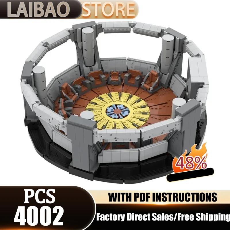 

Moc Building Blocks High Council Chamber Model Technology Popular Star Movie Model Bricks DIY Assembly Holiday Toy Construstion