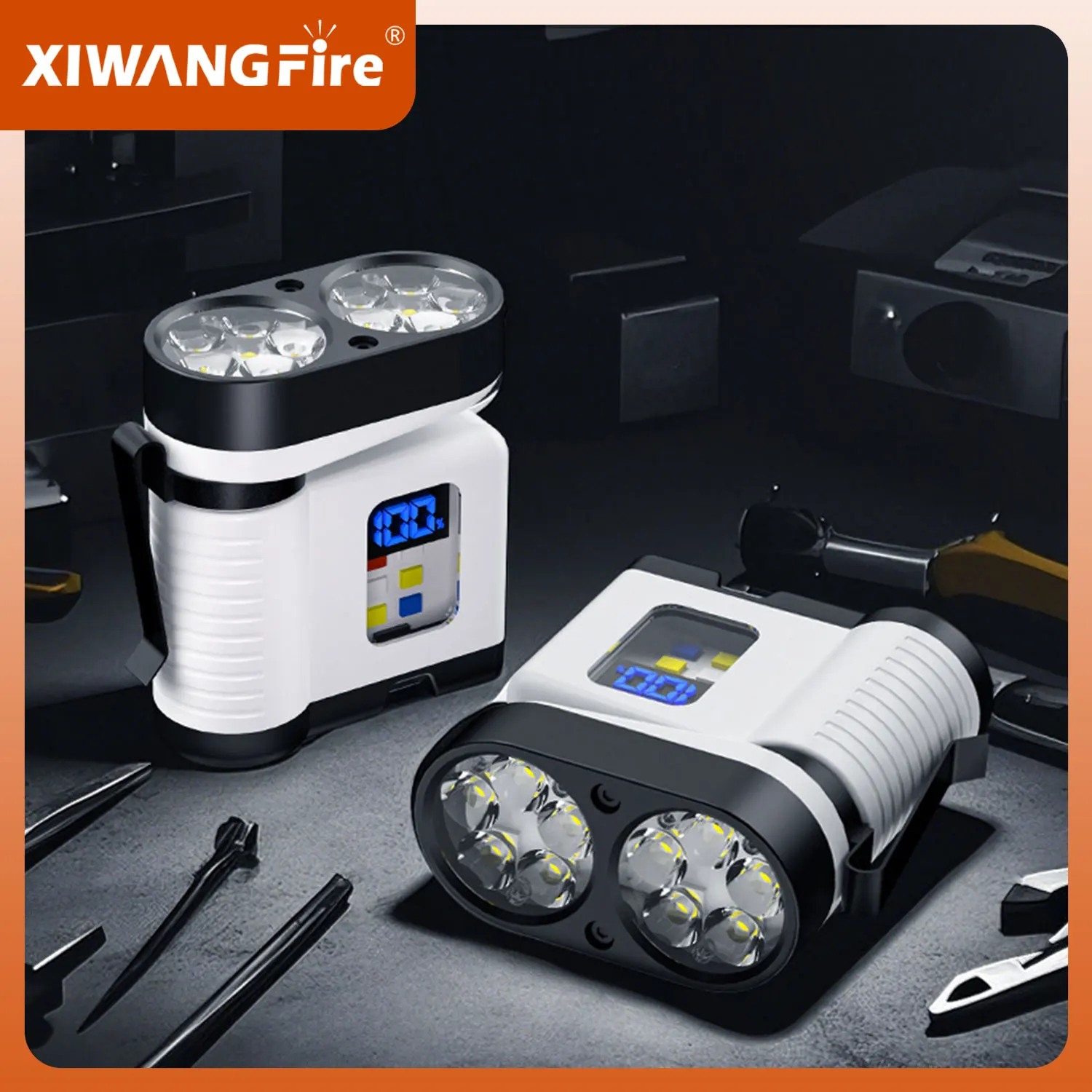 

Портативный 900 мАч перезаряжаемый светодиодный зажим COB рабочий свет 8 режимов освещения магнитный аварийный брелок-лампа с цифровым дисплеем