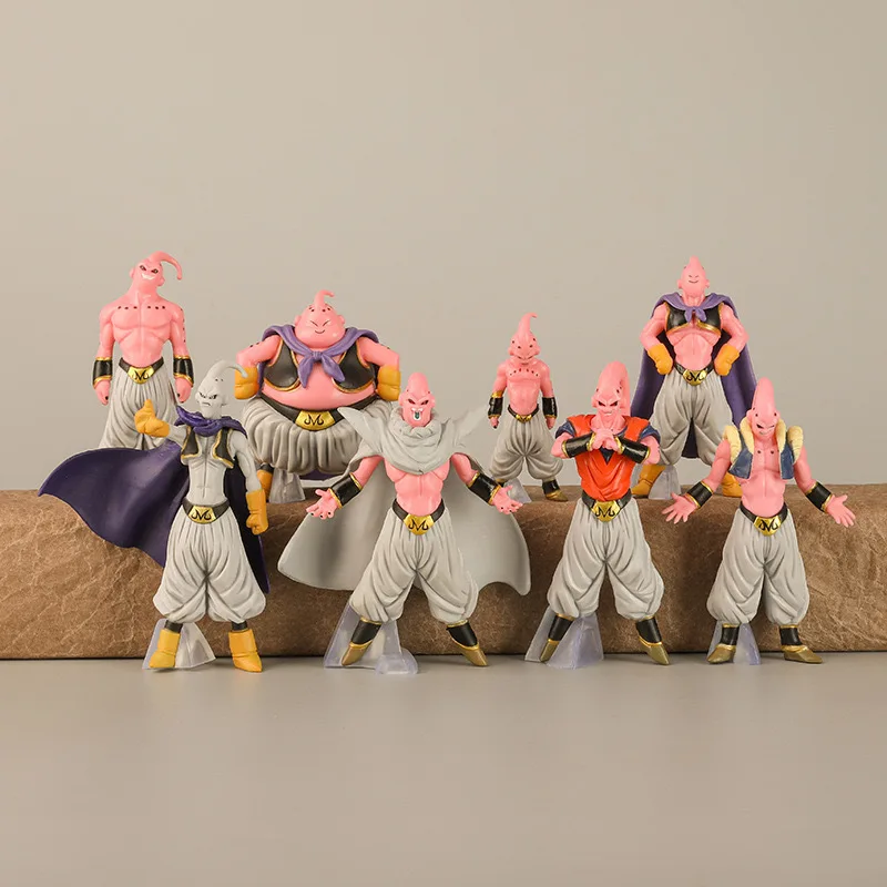 Figuras de acción de Dragon Ball Zero Majin Buu, Dbz, Super Saiyan, estatua de modelo de Pvc, regalos para niños, 8 piezas por juego