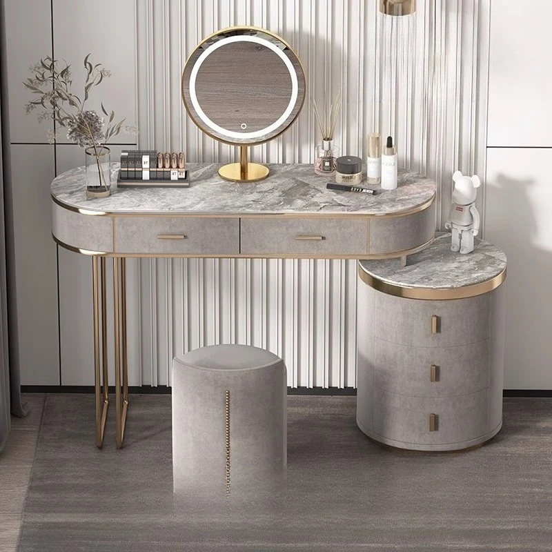 

European Luxury Dressing Table Mirror Stool Solid Wood Dressing Table Modern Fashionable Coiffeuse De Chambre Home Accessories