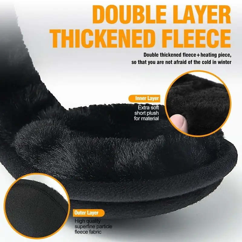 Утолщенные зимние наушники унисекс, флисовые теплые наушники, теплые плюшевые тканевые наушники, грелки для ушей, защита для ушей
