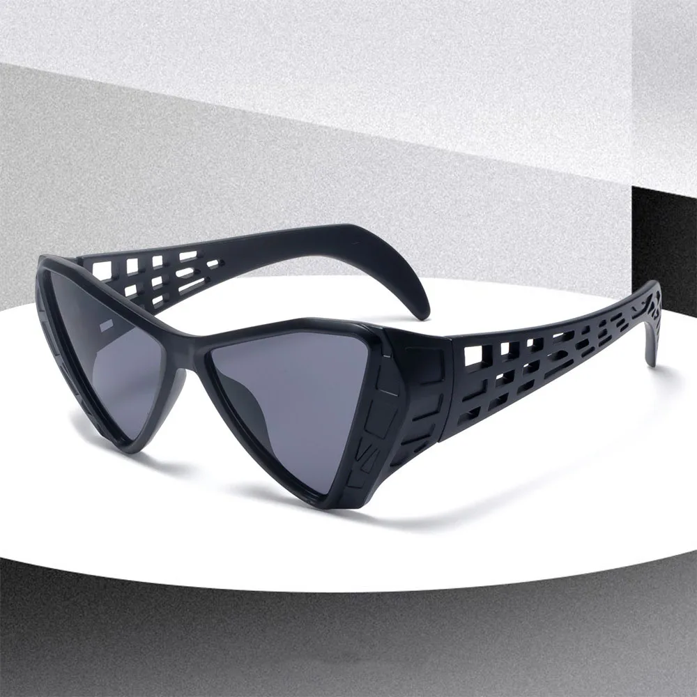 INS New Triangle Hollow Men's Cycling Sunglasses Fashion Women Y2K Personalized Beach Mirror 2024 Trendy Brand Goggles