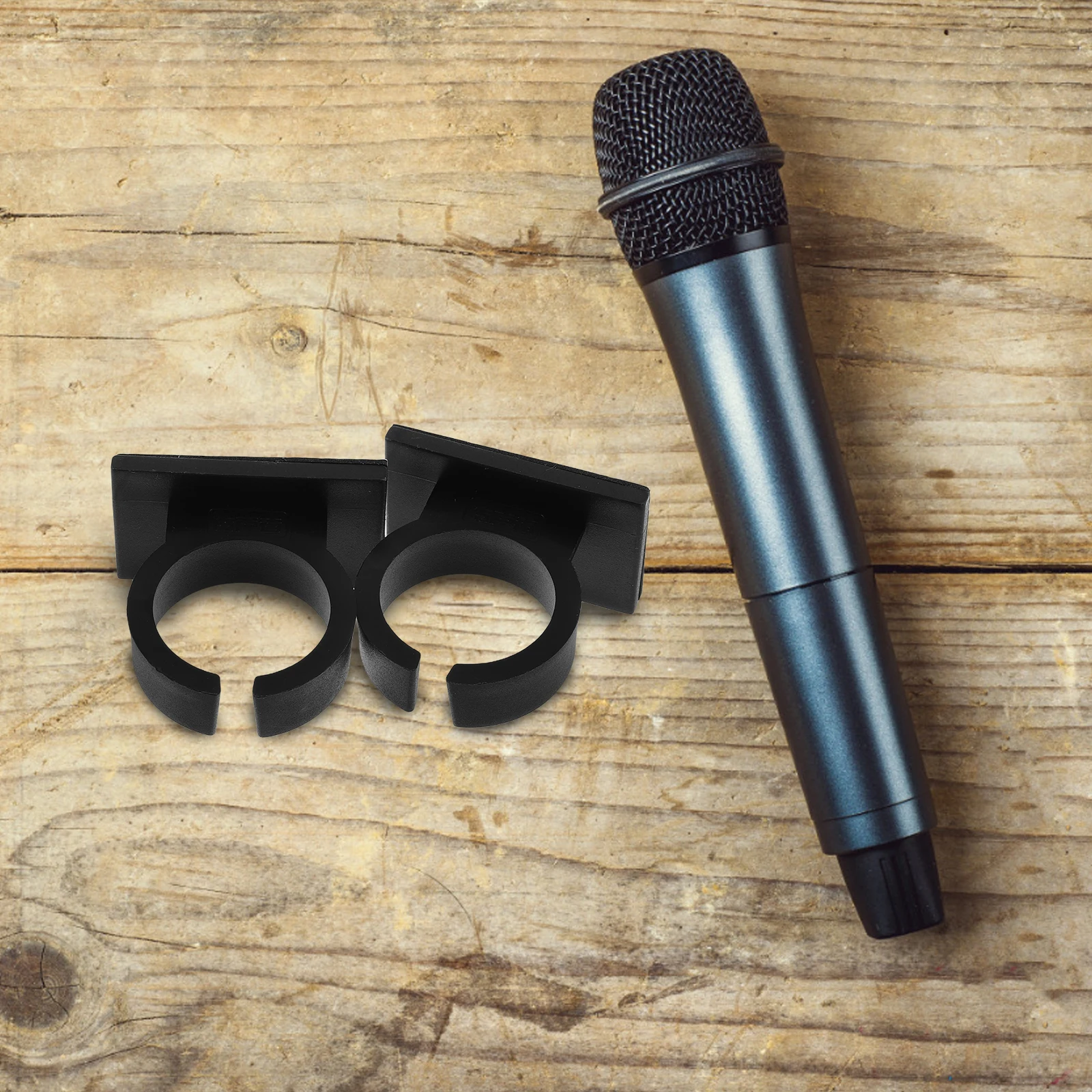 

2pcs Microphone Clip for Brand Sturdy Plastic Portable Accessory Universal Clip-on Design Microphone Mount Mic Holder Mic