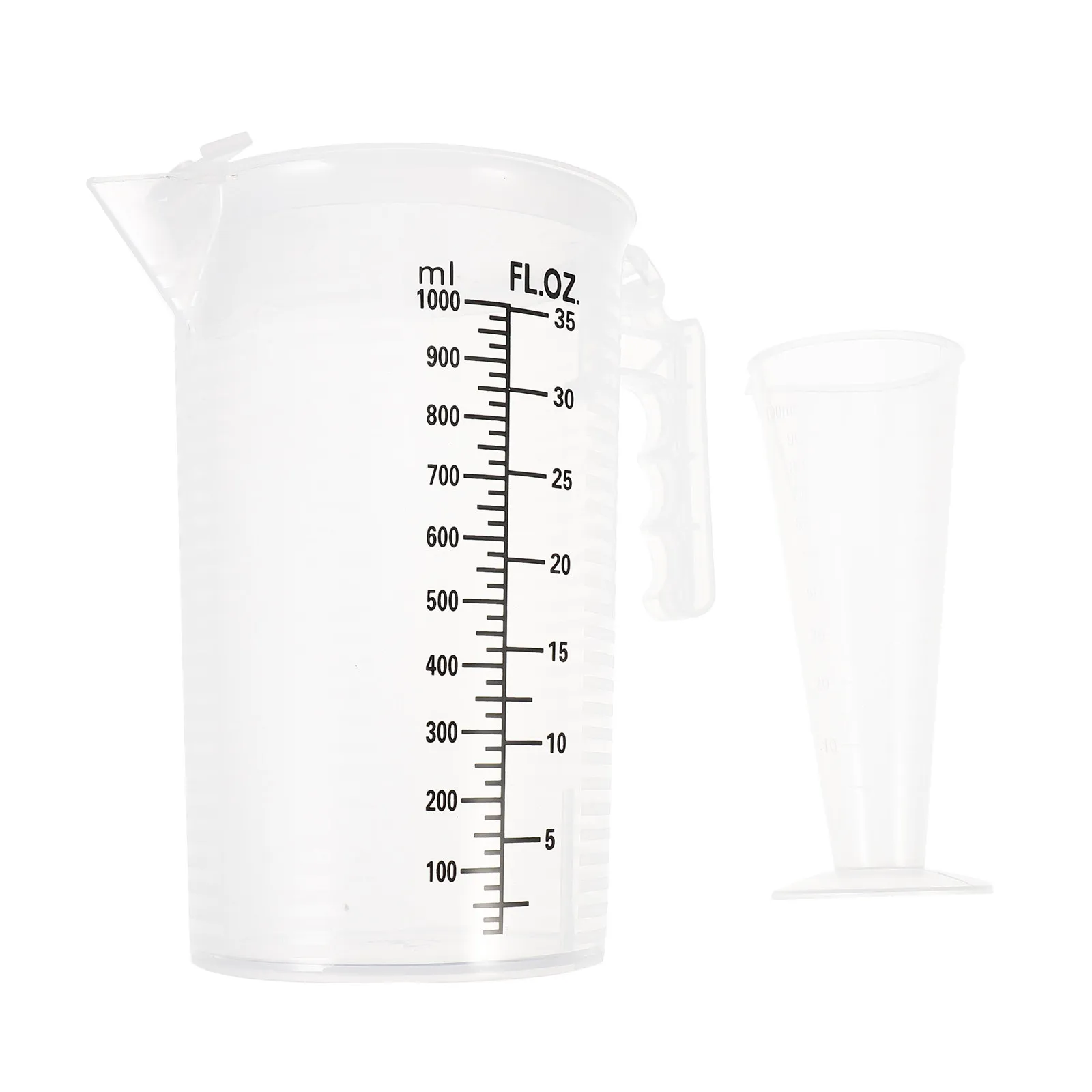 2Pcs Measuring Cup Kitchen Accessory Clear PP Plastic Travel Baking Scale Cups Set Wide Usage for Milk Soy Juice