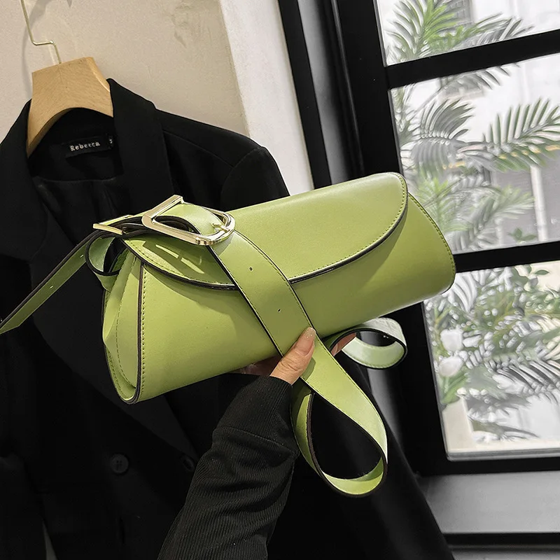 Formeki French Style Bag Texture Underarms Shoulder Bag Female Spring Summer 2023 New Trend Niche Cylindrical Bag