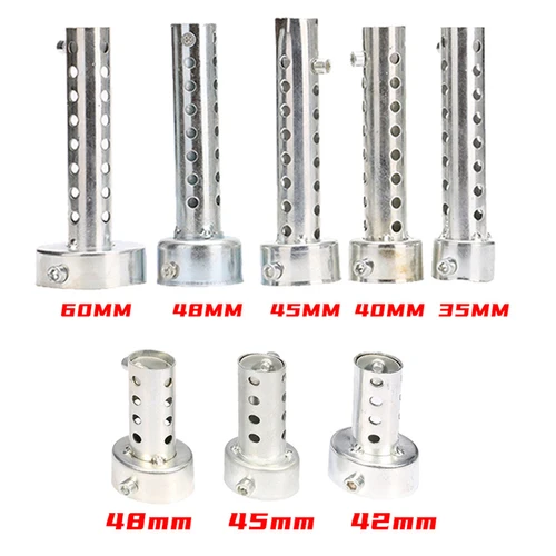 Imagen 2 del producto Silenciador de escape Universal para motocicleta, deflector de inserción, enchufe ajustable que absorbe el sonido, 35mm, 42mm, 45mm, 48mm, 60mm