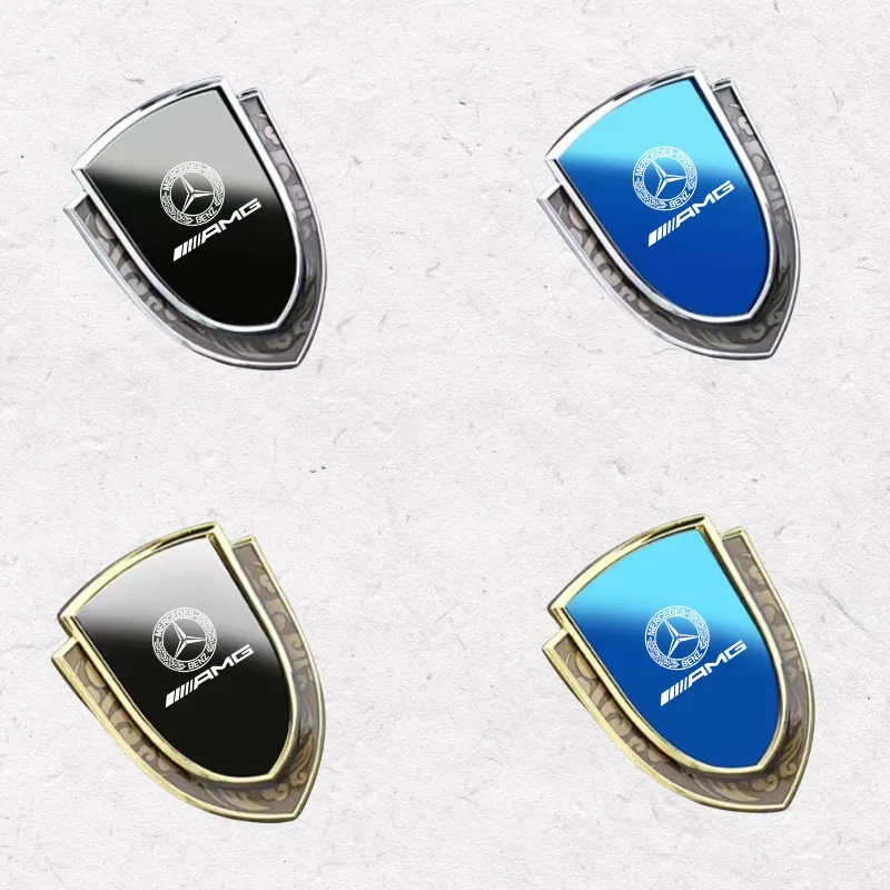 

Car Sticker Shield Shape Emblem Logo Decals for Mercedes Benz W203 W204 W205 W176 W211 W212 W213 GLA GLC Auto Accessories