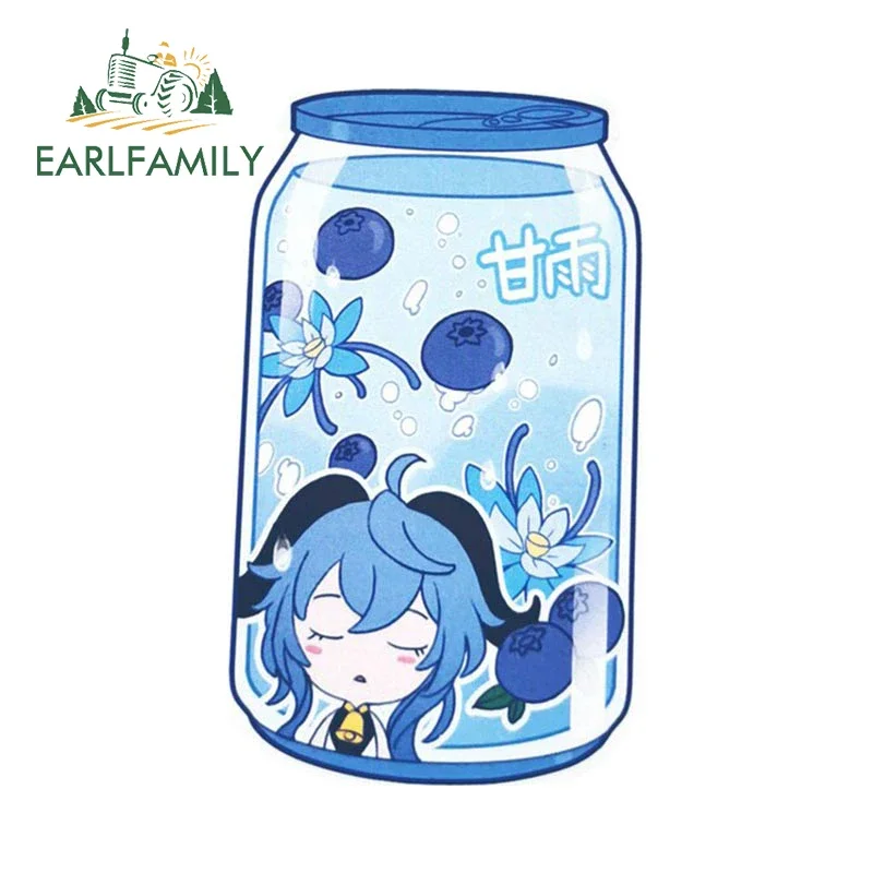 

EARLFAMILY 13cm x 7.7cm for Genshin Impact Car Stickers Personality Simple Decals Scratch-Proof Laptop Caravan Decor Car Label