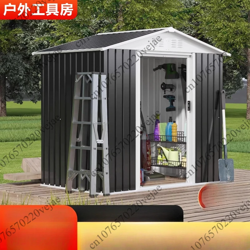 

Outdoor courtyard tool room Garden storage room Storage mobile tool cabinet Small house Simple waterproof utility room factory