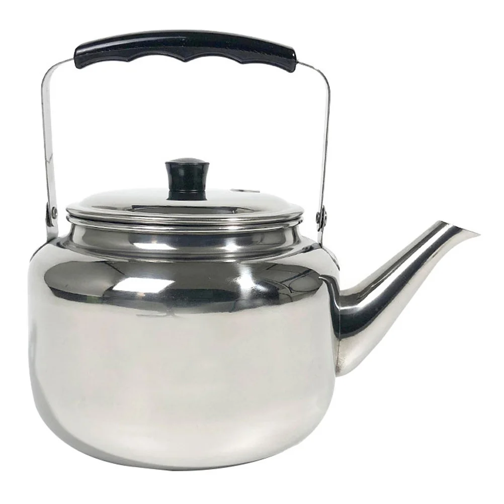 

Stainless Steel Kettle 2L Camping Water Heater Portable Whistling Teakettle Thickened Stovetop Tea Kettle Outdoor