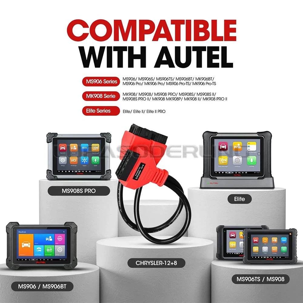 Obd2 محول SGW كابل لشركة فيات ألفا جيب كرايسلر دودج رام 12 + 8 كابل محول موصل صالح لاختبار DS808 DS808 MS905 MS906 #4