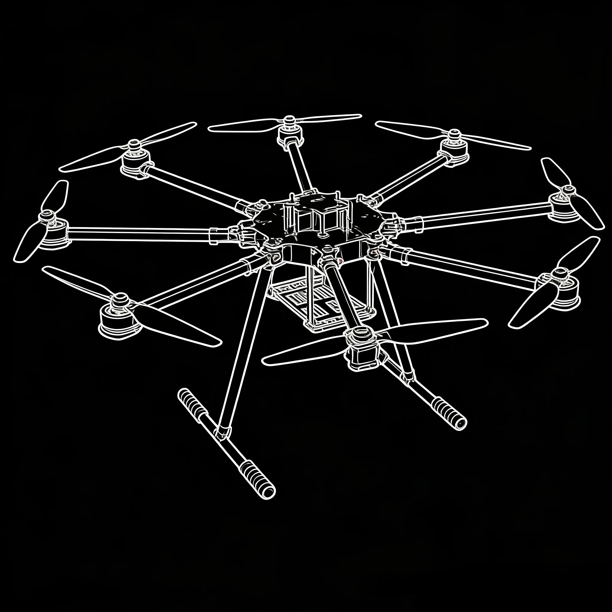 LX1100 Full Carbon Fiber Octa-Rotor Frame BLHELI 40A ESC 6C PRO Double M8N/M9N/M10 Flight Comtrol set D4114 Motor
