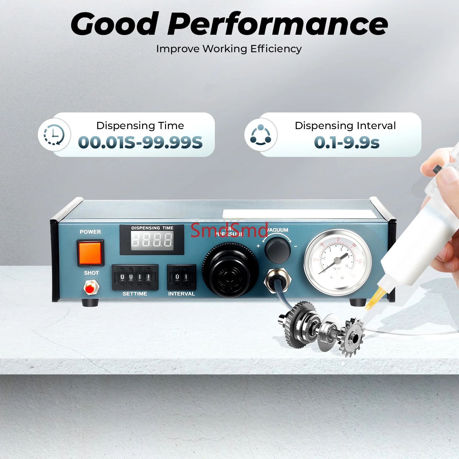 Glue Dispenser Semi-Automatic/Manual Professional Dispensing Controller Digital Paste Liquid Controller Tool 7W 16 Modes