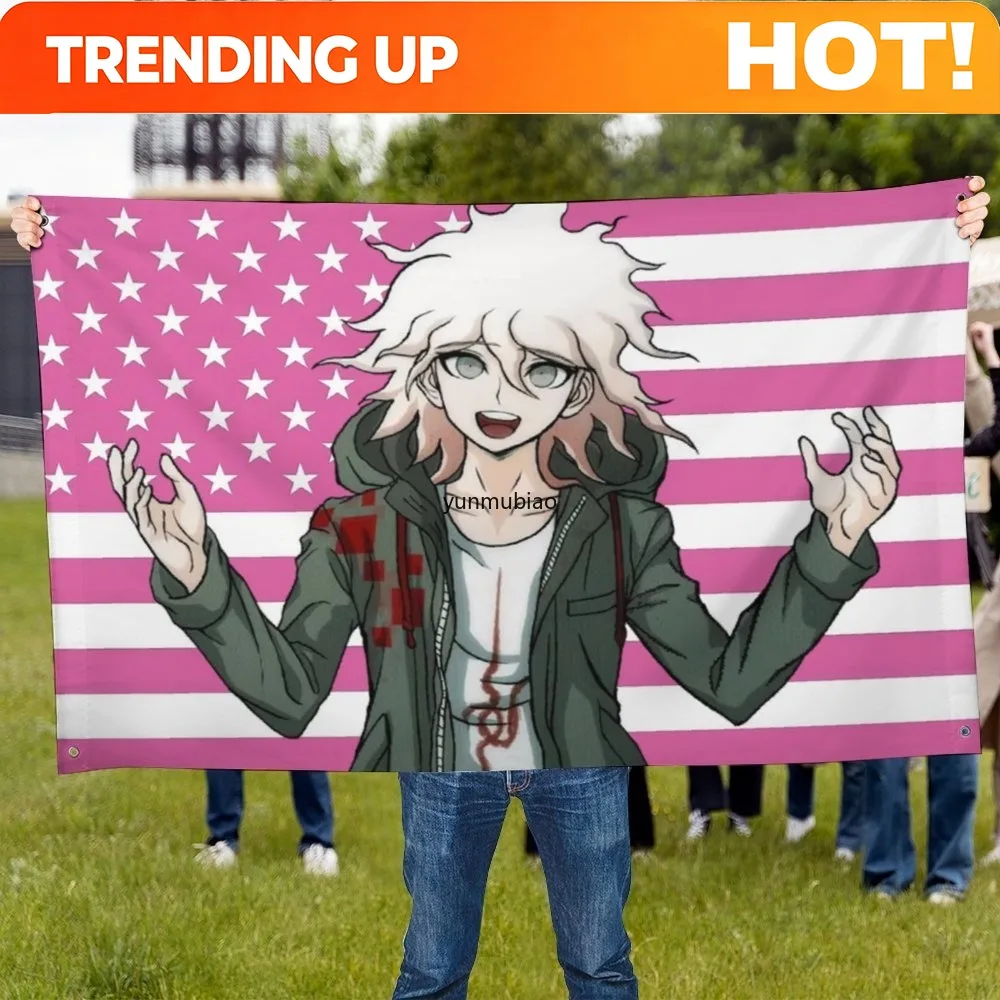 Customization N-Nagito Komaeda Room Ornaments Custom Flag In Personal Design Advertising Decoration Garage Flags For Bedrooms Ba