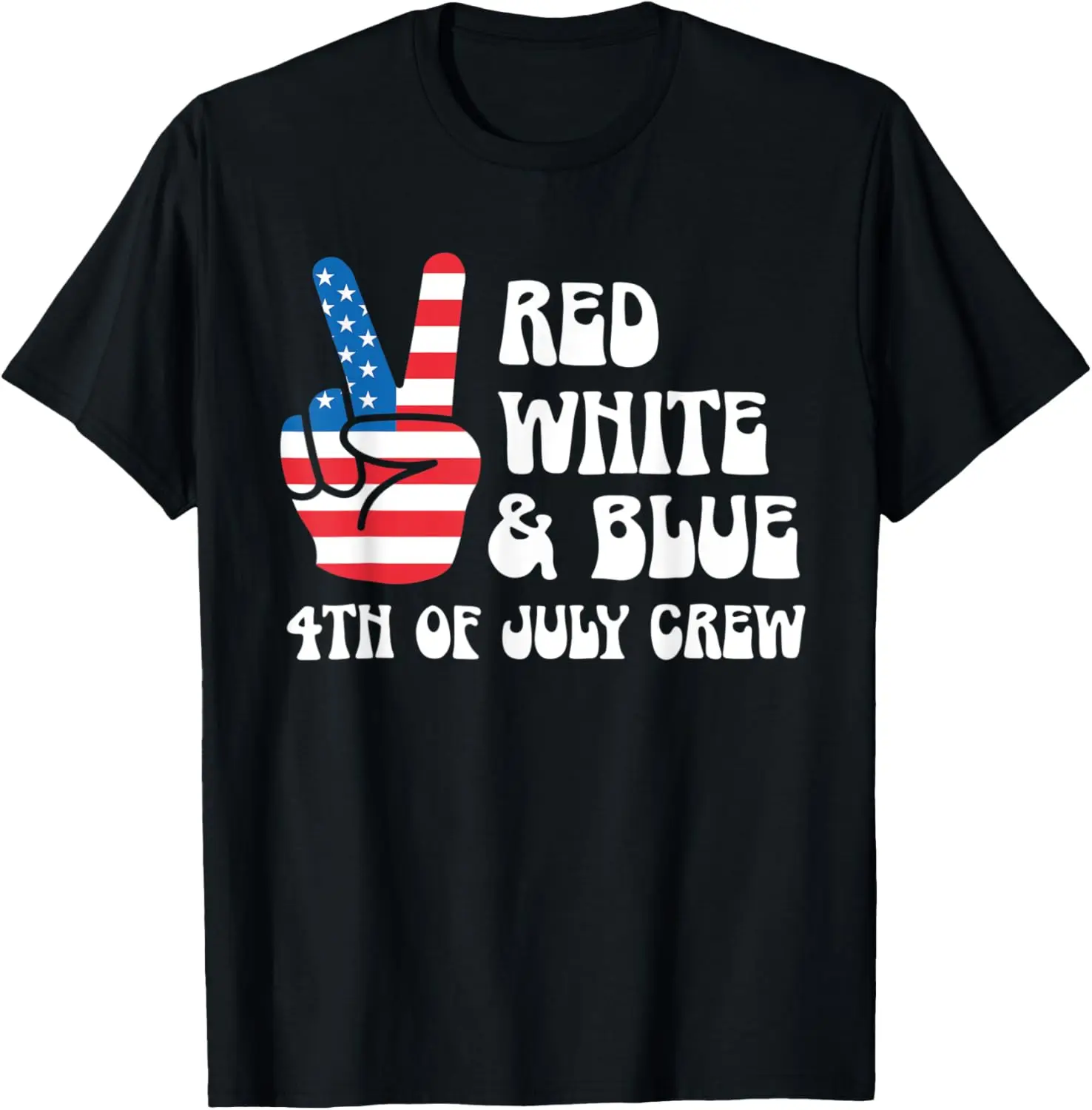 

Red White and Blue 4th of July Crew | Patriotic T-Shirt