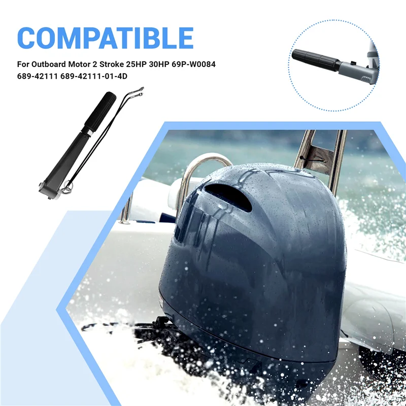69P-W0084-00-4D Handle Steering Assy For Yamaha Outboard Motor 2 Stroke 25HP 30HP 69P-W0084 689-42111 689-42111-01-4D