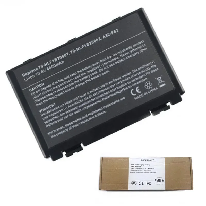 4400mAh A32-F82 70-NLF1B2000Y 70-NLF1B2000Z Laptop Battery for ASUS A32-F5 F5C F5R F5RL F5SL F5V X50 X50M X50GL X50RL X50V X59SL