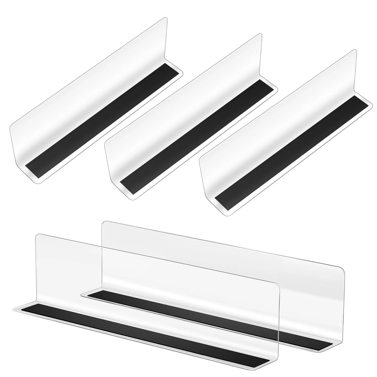 5 Pcs Commodity Divider Shelf with Magnet Supermarket Dividers Organizer Goods Classification Boards