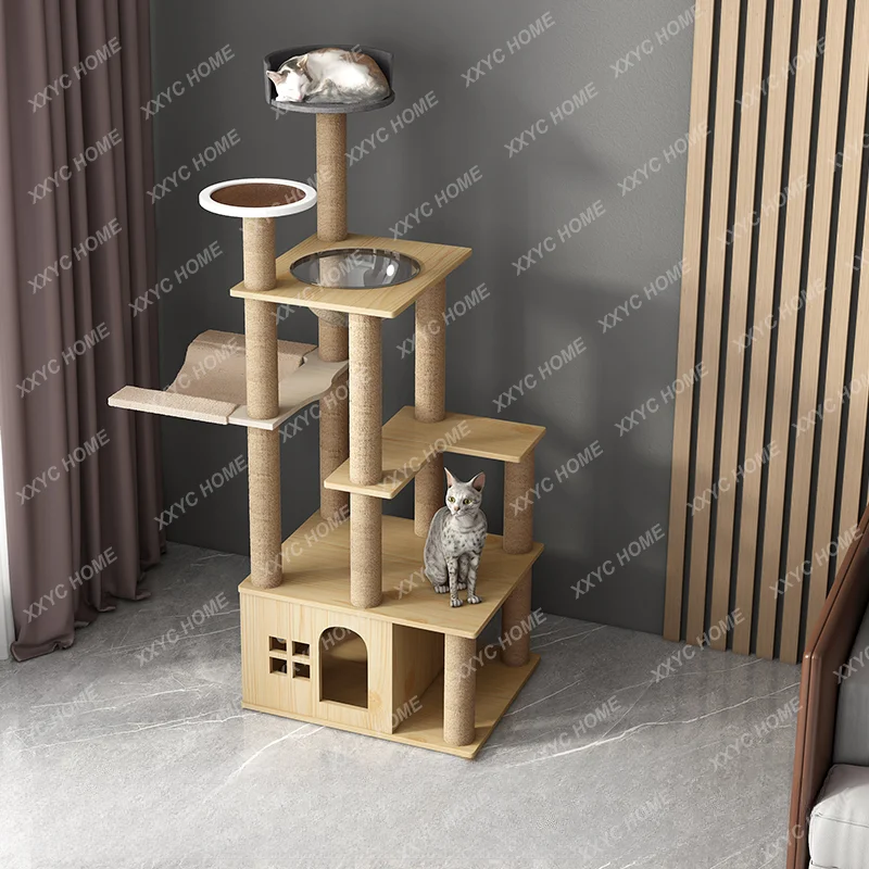 climbing frame nest  tree integrated, universal cat supplies for all seasons, space capsule, big cat shelf.