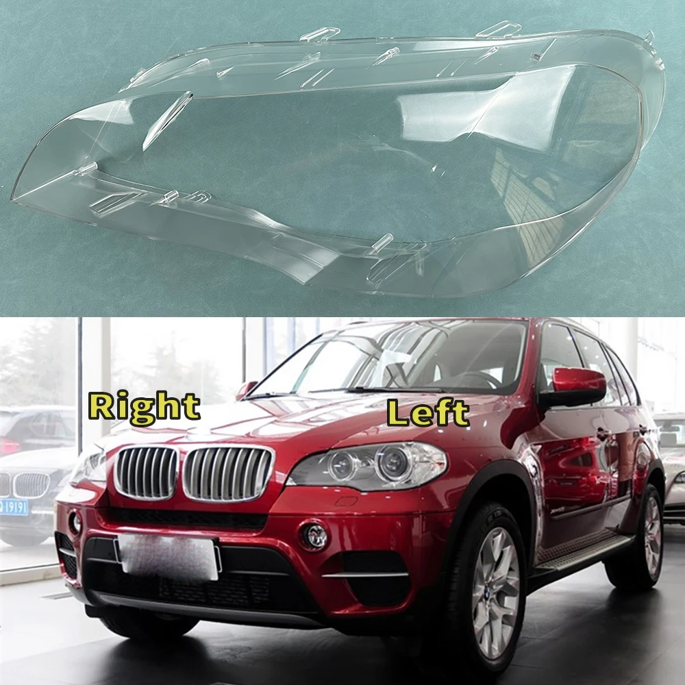 For BMW X5 E70 2007-2013 Car Front Headlight Cover Headlamp Lampshade Lampcover Head Lamp light Covers glass Lens Shell Caps