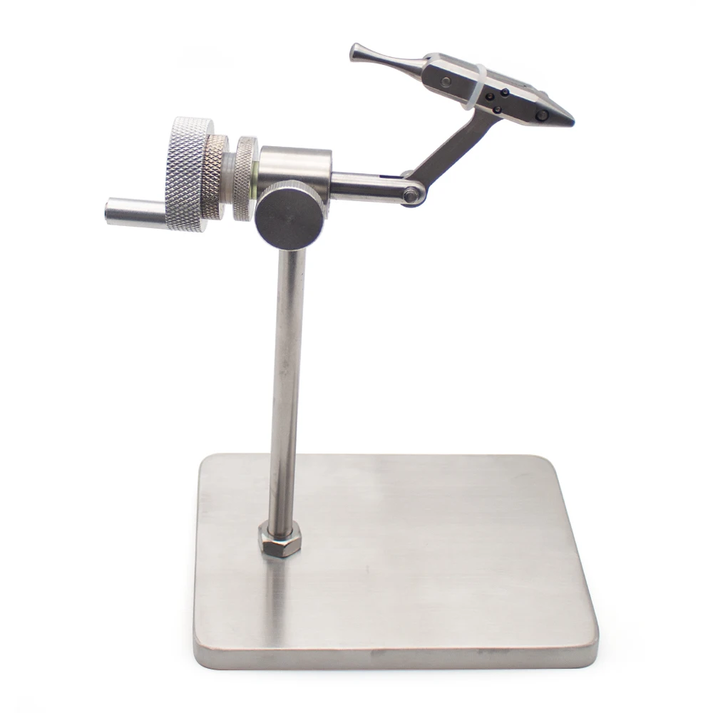 Rotating Fly Tying Vise with Heavy Stainless Steel Base 360° Swivel Clamp for Hooks 0-3.5mm