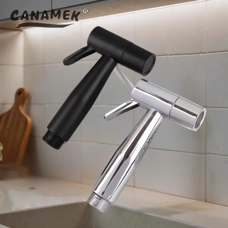 

Handheld Portable Sprayer Gun for Toilet; Self Cleaning Home Bathroom Shower Faucet