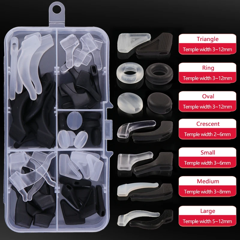 Ear Grip Hooks Anti-slip Holder Glasses Sunglasses Silicone Ear Hook Set For Eyeglasses Eyewear Accessories