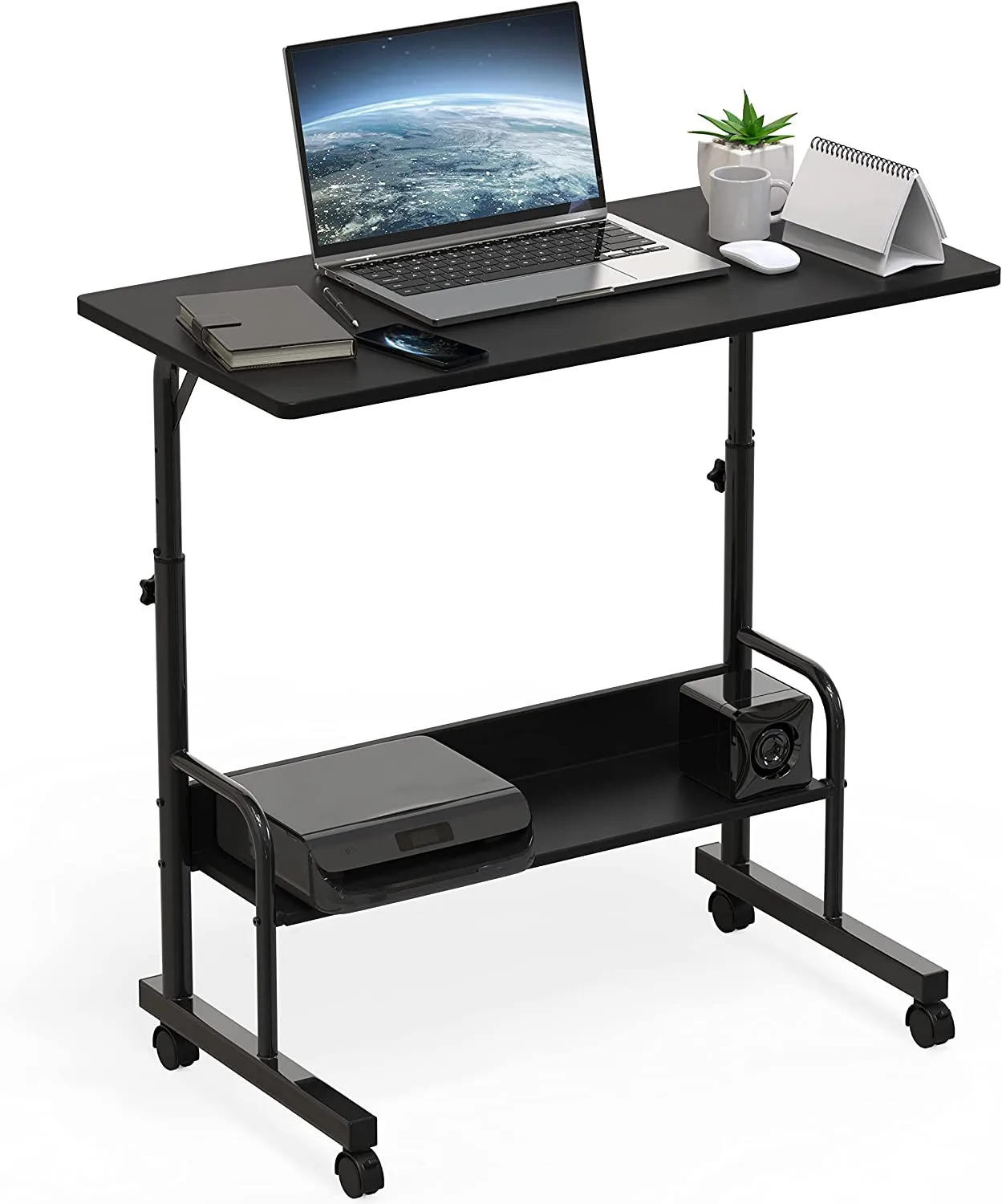 

Portable Adjustable Small Standing Desk for Laptop - Black Workstation