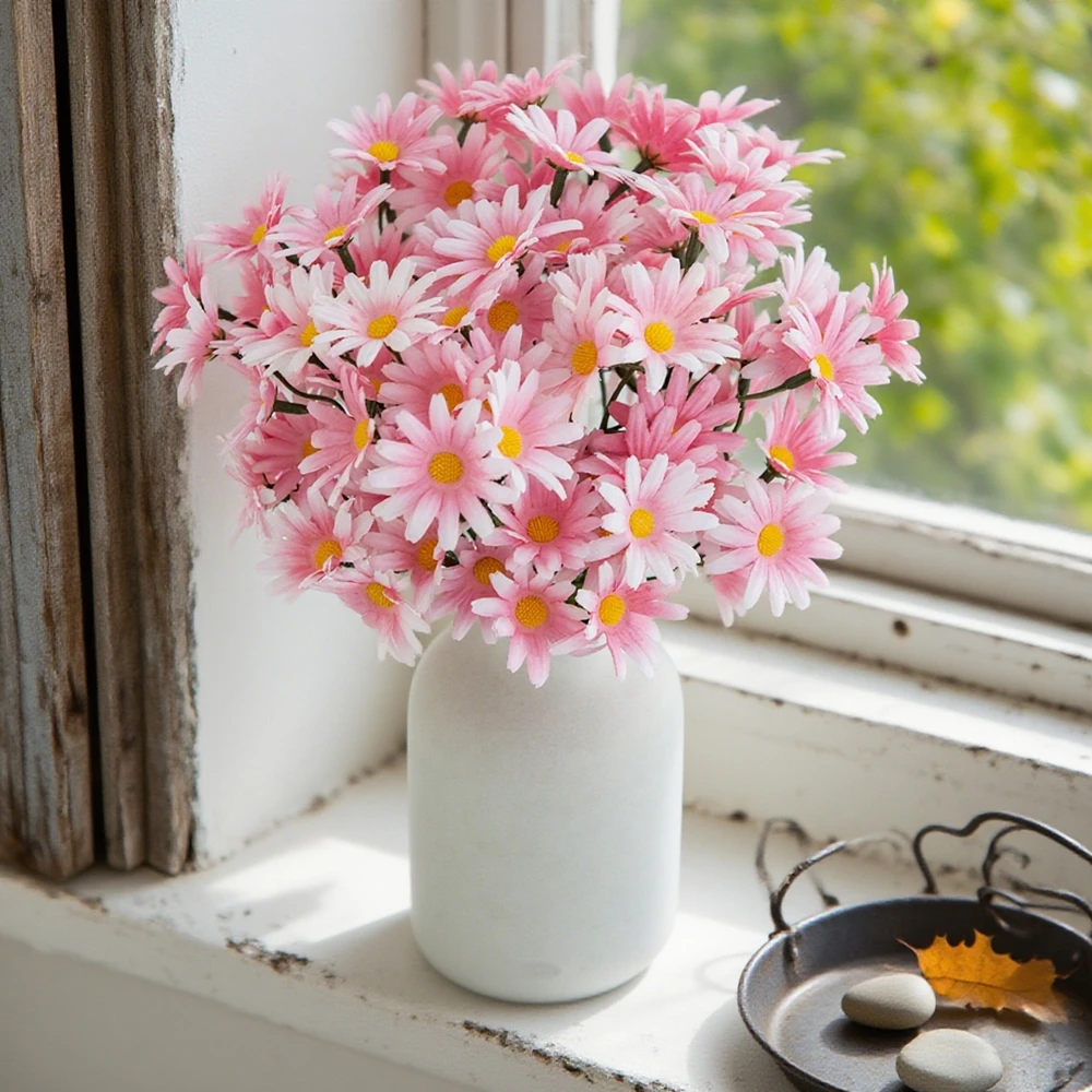 

10Pcs Silk Artificial Flowers Bulbous Chrysanthemum Bubble Festival Wedding Wreaths Bridal Bouque Home Room Decoration Diy Gift