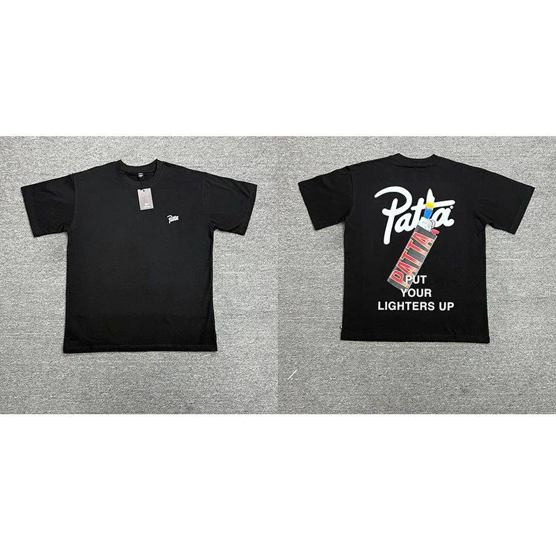 2026 Nieuw Patta T-shirt met letterprint High-Street mannelijk vrouwelijk paar casual T-shirts met korte mouwen