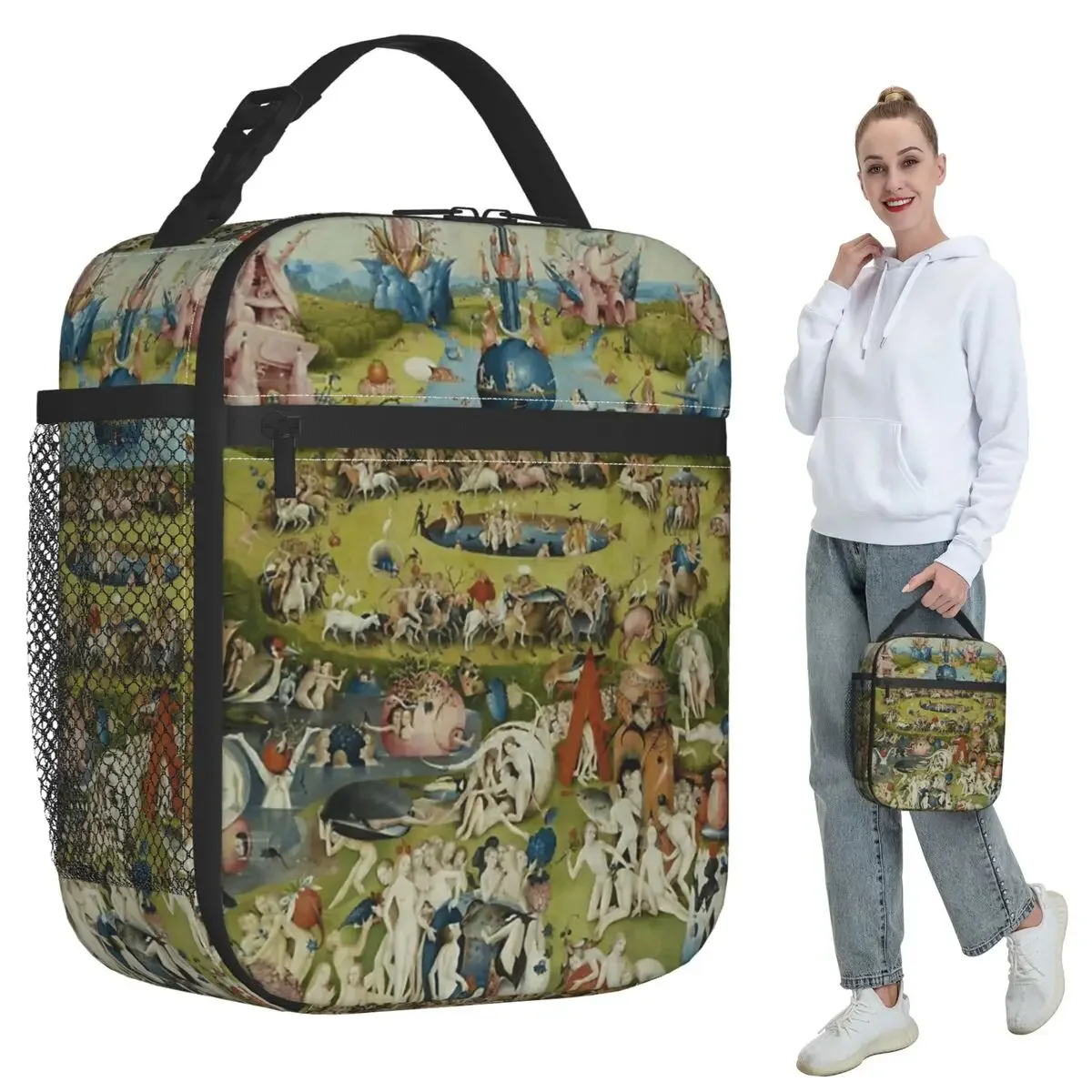 BOSCH, Hieronymus Triptych Of Garden Of Earthly Delights Insulated Lunch Bag Cooler Thermal Food Box Tote Leakproof Lunch Boxes