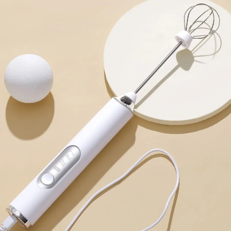 Cordless Milk Frother Handheld Electric Whisk Coffee Cappuccino Latte Milk Foam Hot Chocolate Stainless Steel Stand Kitchen