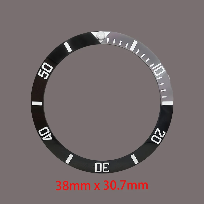 Mod 38mmx30.6mm Curved Ceramics Bezel Insert Ring Fits for SKX007 SKX009 SRPD SUB Seamaster 300 Watch Case Bezel Repair Part