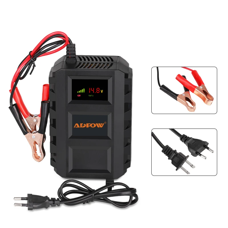 110-240V Intelligent Automobile Car Battery Charger LED Display Car Battery Charger 12V 20A Vehicle Battery Charger