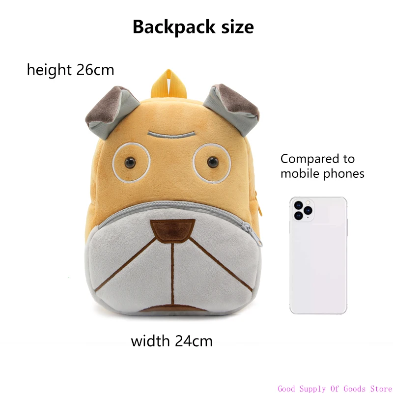 Neue Kinder Niedliche Cartoon-Tiere Schultaschen für Kindergartenkinder Rucksack Jungen Mädchen Plüschrucksack