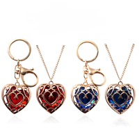 Game Zelda Kingdom Tears Keychain Red Sapphire Heart Pendant Keyrings Cosplay Game Props For Men Women Jewelry Accessories Gifts