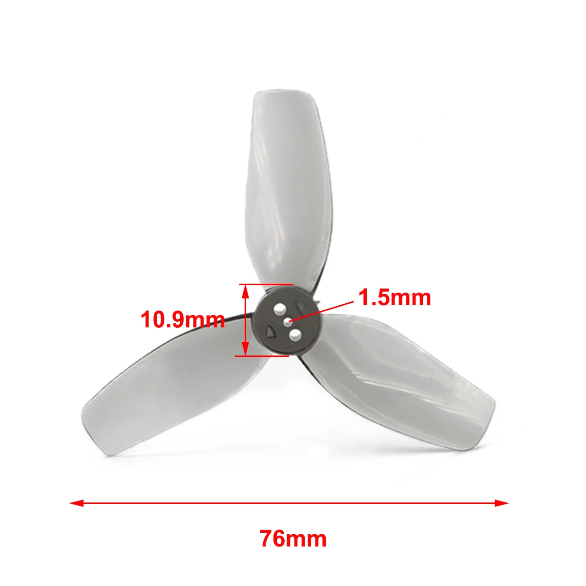 NEEBRC 3inch 76mm 3-Blade 2CW 2CCW PC Ducted Drone Propeller for FPV Racing Drone Freestyle Long Range CineLog30 Cinebot30