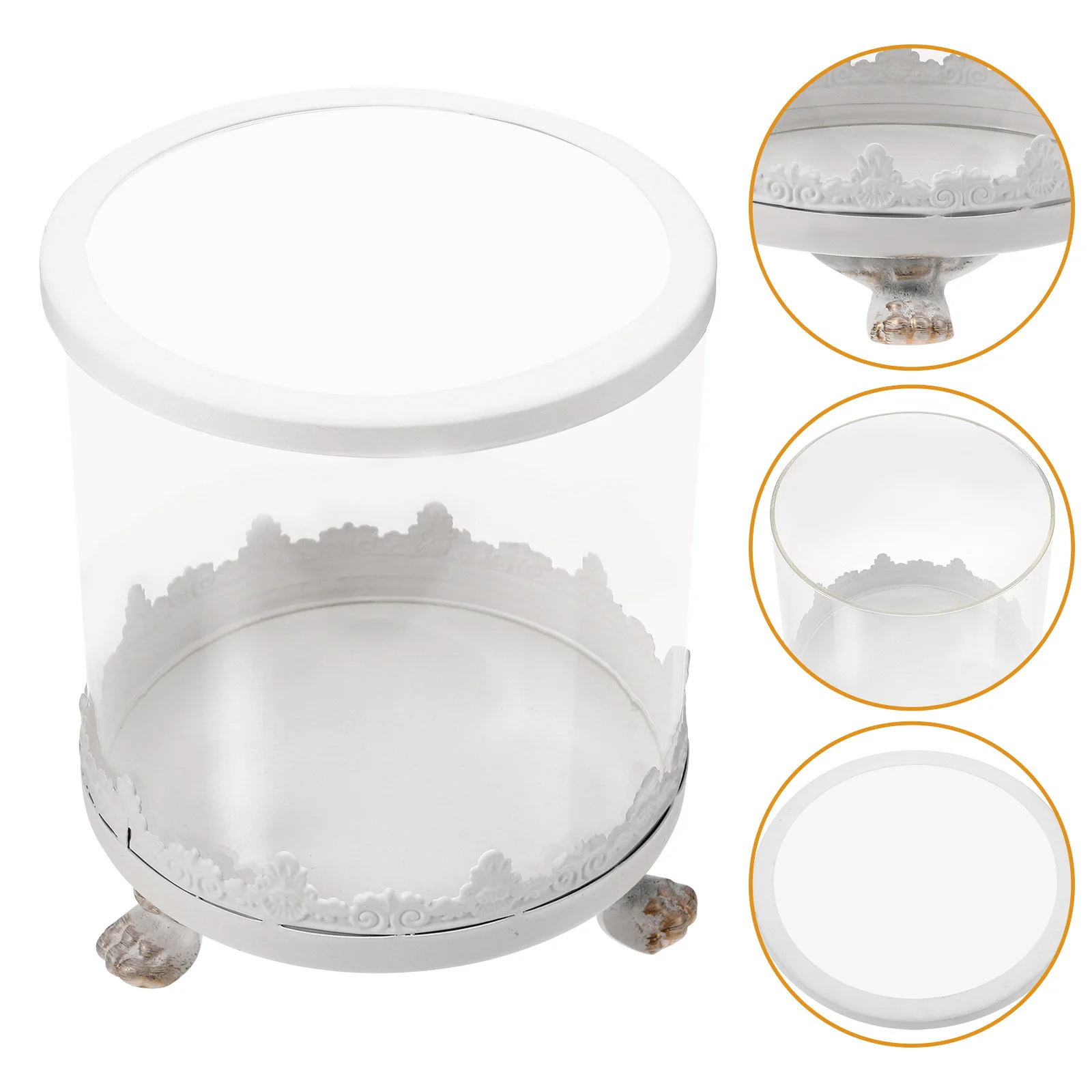 

Eternal Flower Glass Dome Compact Size Living Room Table Decoration Preserved Flower Cover Clear Display Case Glass Dome with