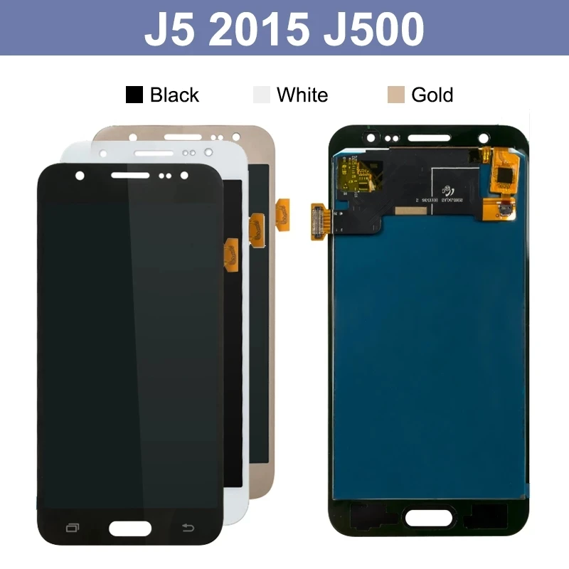 J5 LCD Display for Samsung Galaxy J5 2015 J500 J500F J500M Touch Screen Digitizer Assembly Replacement Brightness Adjustable