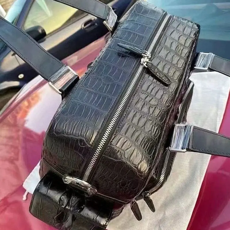 New Alligator Laptop Bags Crocodile Skin Genuine Leather Men's Briefcase Luxury Brand Male Handbags Men Messenger Computer Bag