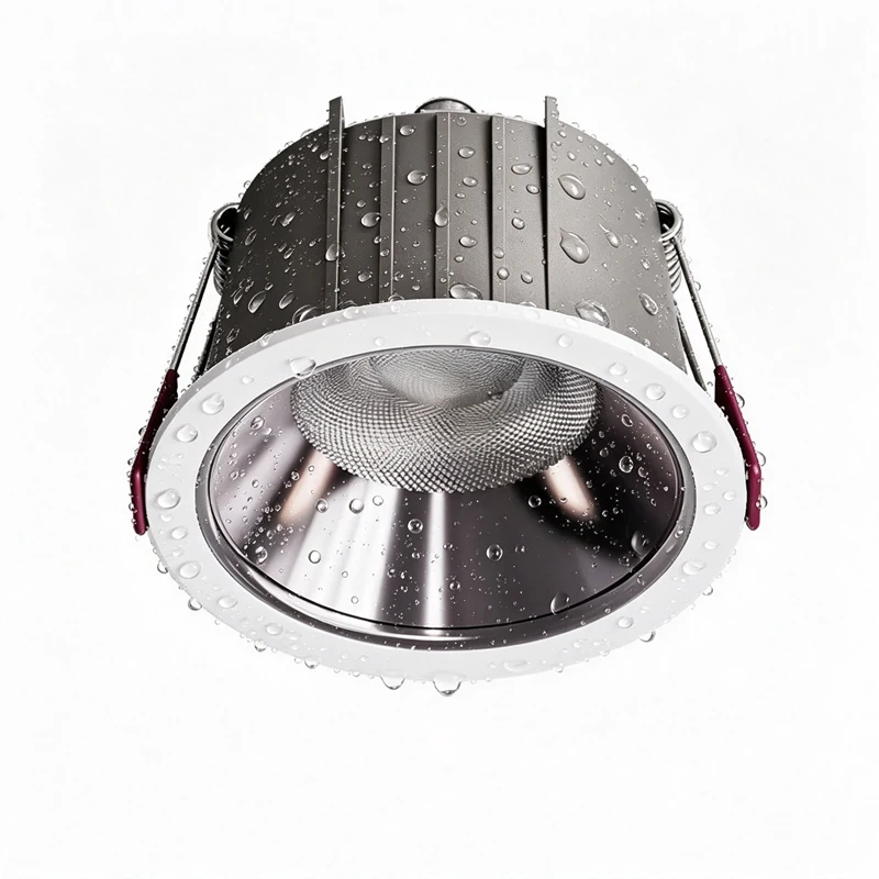 IP65 Recessed LED COB Downlight AC110V 220V DC24V Kitchen Bathroom Ceiling Lamp LED Spot Light balcony lamp bathroom light