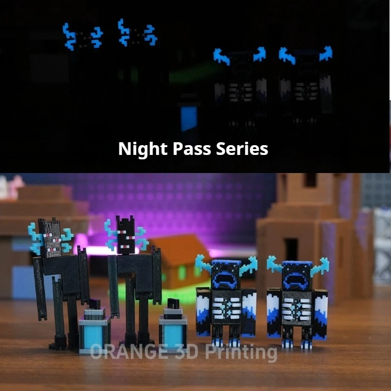 ثلاثية الأبعاد مطبوعة MC بكسل نمط لعبة تمثال نموذج غرفة الديكور الفني اليدوية تتحرك دمية تحصيل تذكارية ديكور المنزل