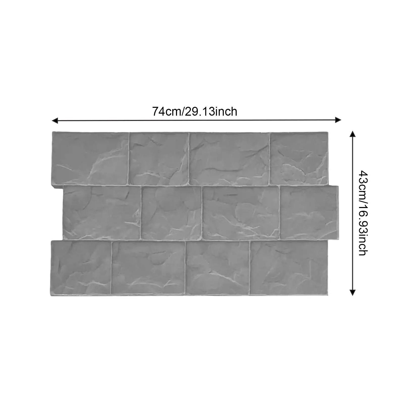حصيرة ختم الخرسانة مقاومة للاهتراء المحمولة الحرفية الصخور الملمس نسيج الحجر الواقعي لحديقة فناء جدار درب فناء